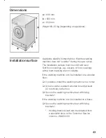 Предварительный просмотр 43 страницы Bosch WFX3268GB Instruction Manual And Installation Instructions