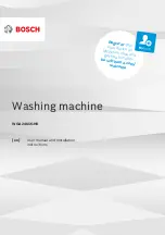 Preview for 1 page of Bosch WGA246UGHK User Manual And Installation Instructions