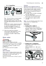 Preview for 17 page of Bosch WGA254U0AU Instruction Manual And Installation Instructions