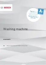 Preview for 1 page of Bosch WGG454A0TH Instruction Manual And Installation Instructions