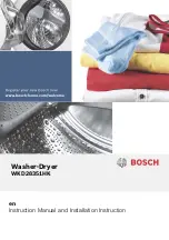 Предварительный просмотр 1 страницы Bosch WKD28351HK Instruction Manual And Installation Instruction