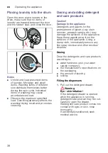 Предварительный просмотр 38 страницы Bosch WNA14400ME User Manual And Installation Instructions