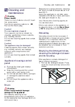 Preview for 41 page of Bosch WNA14400SG Instruction Manual And Installation Instructions