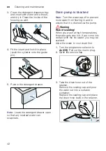 Предварительный просмотр 42 страницы Bosch WNA144L9SN Instruction Manual And Installation Instructions