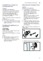 Preview for 15 page of Bosch WNA244X0GC Instruction Manual And Installation Instructions