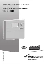 Bosch Worcester TDS 300 Installation And Operating Instructions Manual preview