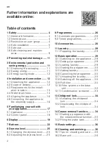 Preview for 2 page of Bosch WQG233CASN User Manual And Installation Instructions