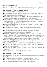 Предварительный просмотр 5 страницы Bosch WQG233D1BY User Manual And Installation Instructions