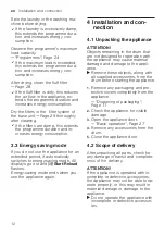 Предварительный просмотр 12 страницы Bosch WQG233D1BY User Manual And Installation Instructions