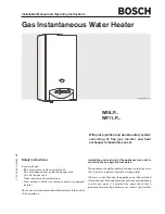 Bosch WR11 series Installation Manual And Operating Instructions preview