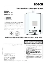 Bosch WR325 K T1 Series Installation Operation & Maintenance preview