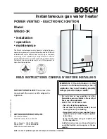 Bosch WR430-3K Installation Operation & Maintenance preview