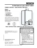 Bosch WR430-7K Installation, Operating And Maintenance Instructions preview