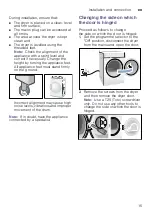 Предварительный просмотр 15 страницы Bosch WT4HY8B9DN Installation And Operating Instructions Manual