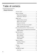 Preview for 2 page of Bosch WTA4107 Usage And Installation Instructions