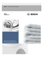 Bosch WTB86201UC Use And Care Manual preview