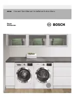 Bosch WTG86403UC Use And Care Manual / Installation Instructions preview