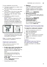 Preview for 15 page of Bosch WTG86419GR Installation And Operating Instructions Manual