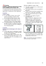 Preview for 13 page of Bosch WTG864B8DN Installation And Operating Instructions Manual