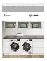 Bosch WTG865H2 Use And Care Manual / Installation Instructions preview