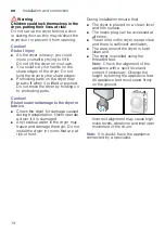 Preview for 14 page of Bosch WTG87238EE Installation And Operating Instructions Manual