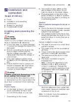 Preview for 13 page of Bosch WTH830L7SN Installation And Operating Instructions Manual