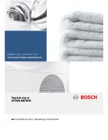 Bosch WTH85200GB Installation And Operating Instructions Manual preview