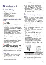 Preview for 13 page of Bosch WTH852L7SN Installation And Operating Instructions Manual