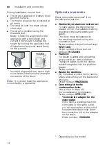 Preview for 14 page of Bosch WTH85V8PSN Installation And Operating Instructions Manual