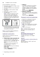 Preview for 14 page of Bosch WTM85268GR Installation And Operating Instructions Manual