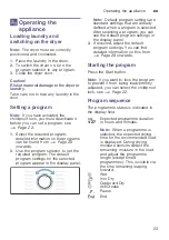 Preview for 23 page of Bosch WTM85268GR Installation And Operating Instructions Manual