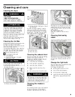 Preview for 21 page of Bosch WTMC8520UC - Nexxt 800 Series Dryer Gas Operating, Care And Installation Instructions Manual