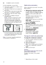 Preview for 14 page of Bosch WTN83201GB Installation And Operating Instructions Manual