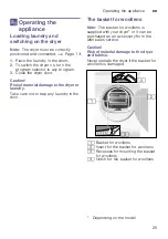 Preview for 25 page of Bosch WTN8542SEG Installation And Operating Instructions Manual