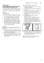 Preview for 13 page of Bosch WTN8542SME Installation And Operating Instructions Manual