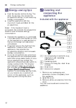 Preview for 12 page of Bosch WTR85TH0 Installation And Operating Instructions Manual