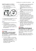 Preview for 15 page of Bosch WTR86T9PSN Installation And Operating Instructions Manual