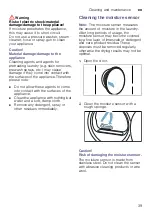 Preview for 39 page of Bosch WTR86T9PSN Installation And Operating Instructions Manual