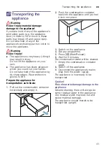 Preview for 41 page of Bosch WTR86TL8SN Installation And Operating Instructions Manual