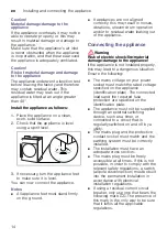 Предварительный просмотр 14 страницы Bosch WTR87TW0CS Installation And Operating Instructions Manual