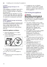 Preview for 14 page of Bosch WTR87TW0SN Installation And Operating Instructions Manual