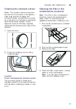 Preview for 41 page of Bosch WTU8769SSN Installation And Operating Instructions Manual