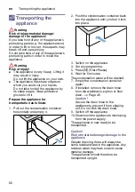 Preview for 62 page of Bosch WTU876H80W Installation And Operating Manual