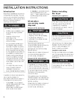 Preview for 6 page of Bosch WTV76100CN Operating, Care And Installation Instructions Manual