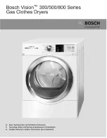 Bosch WTVC553AUC Operating And Installation Instructions preview