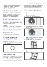 Preview for 25 page of Bosch WTW85491GB Installation And Operating Instructions Manual