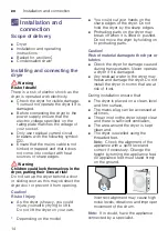 Предварительный просмотр 14 страницы Bosch WTW8549MSN Installation And Operating Instructions Manual