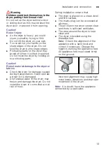 Preview for 13 page of Bosch WTW8549PSN Installation And Operating Instructions Manual