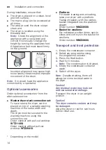 Preview for 14 page of Bosch WTW854H2 Installation And Operating Instructions Manual