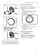 Preview for 27 page of Bosch WTW85530BY Installation And Operating Instructions Manual